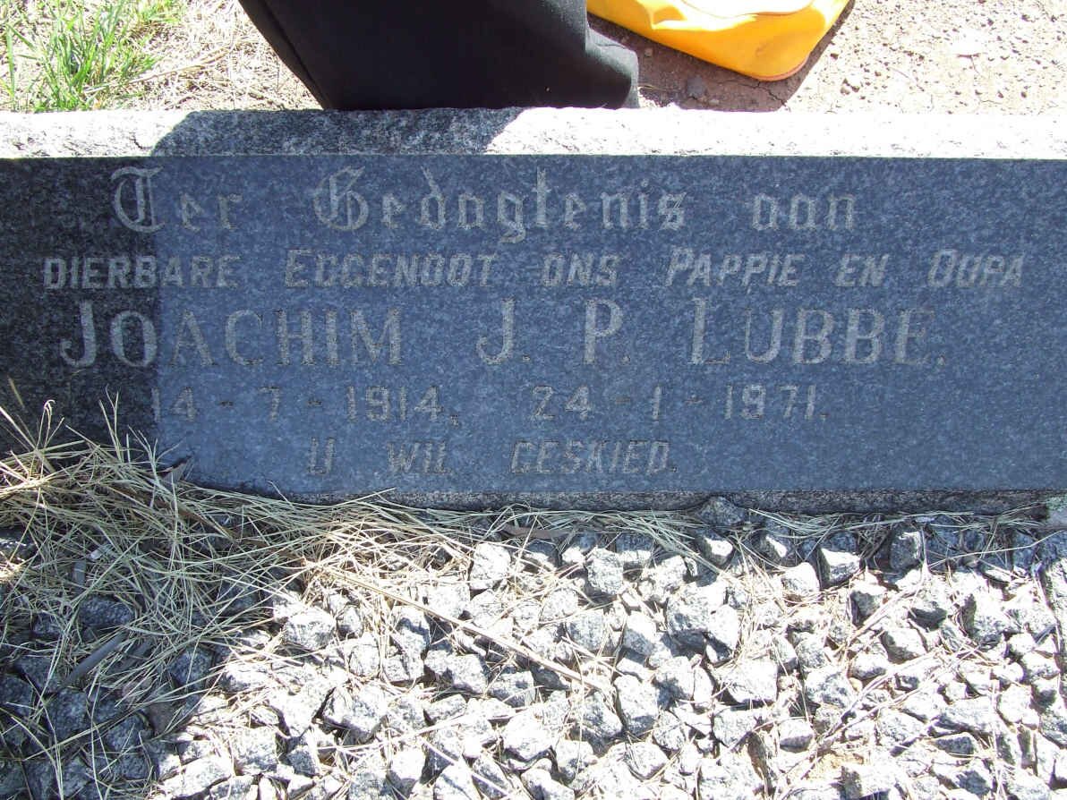 LUBBE Joachim J.P. 1914-1971