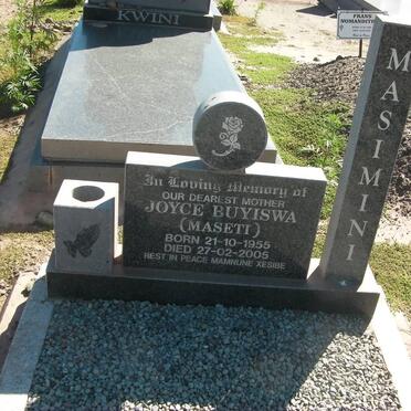 MASIMINI Joyce Buyiswa nee MASETI 1955-2005