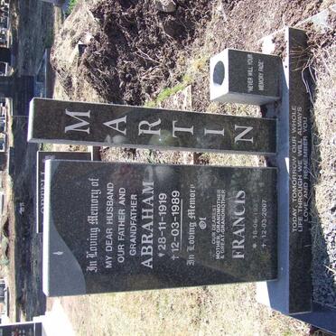 MARTIN Abraham 1919-1989 &amp; Francis 1931-2007