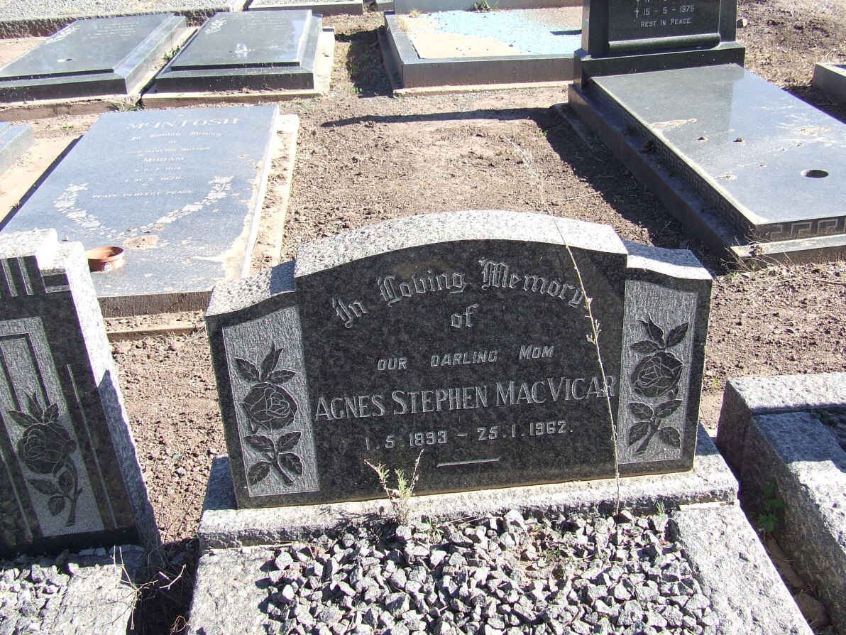 MACVICAR Agnes Stephen 1893-1962