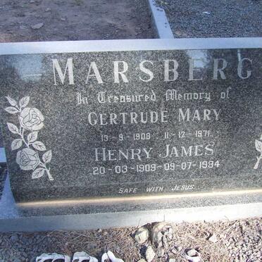 MARSBERG Henry James 1909-1994 &amp; Gertrude Mary 1908-1971