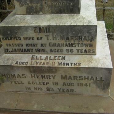 MARSHALL Thomas Henry -1941 &amp; Emily -1915 :: MARSHALL Ellaleen