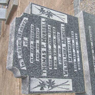 MUNDELL Thomas P. 1884-1949 &amp; Wihelmina MARSHALL 1889-1975