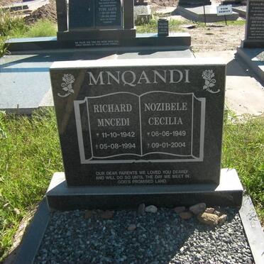 MNQANDI Richard Mncedi 1942-1994 &amp; Nozibele Cecilia 1949-2004