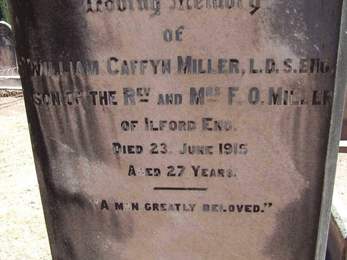 MILLER William Caffyn -1915