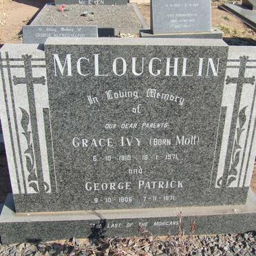 McLOUGHLIN George Patrick 1906-1971 &amp; Grace Ivy MOTT 1910-1971