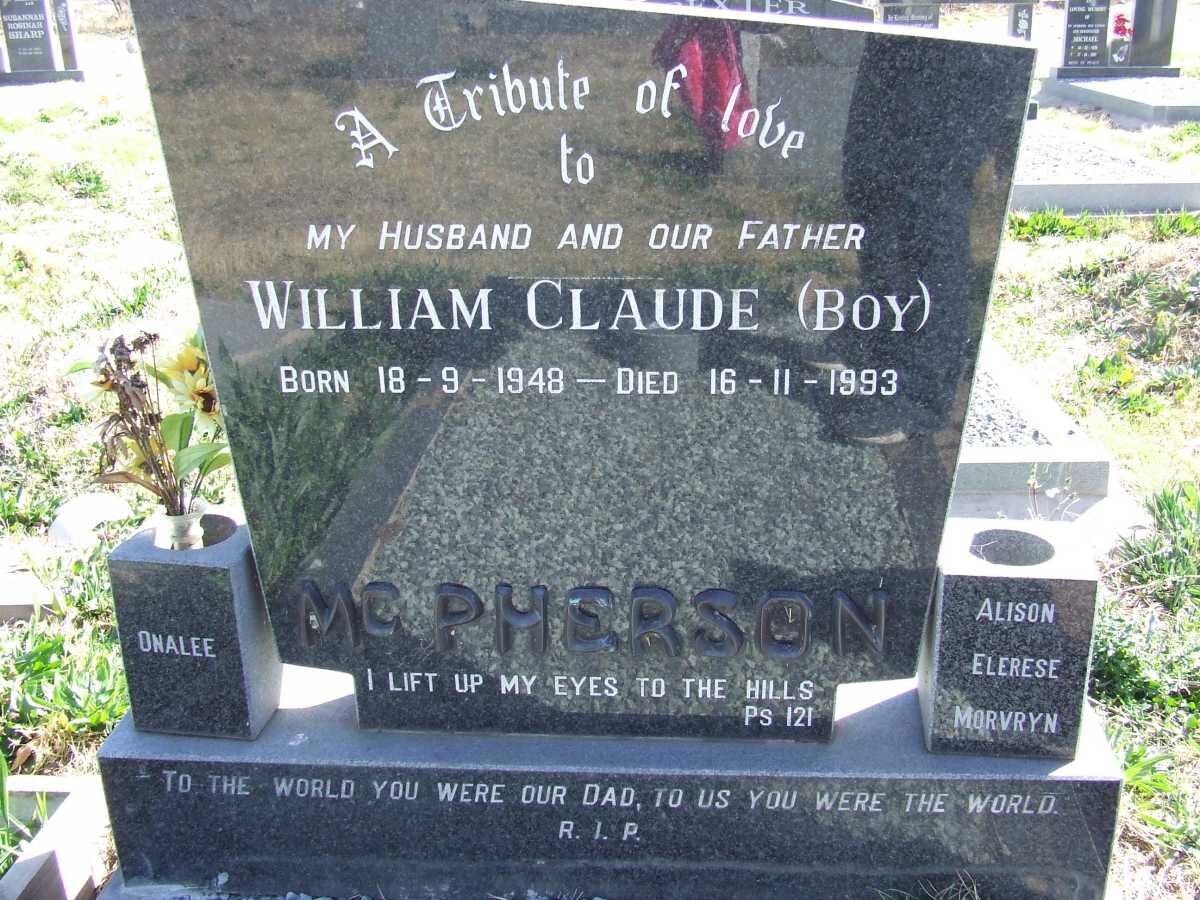 McPHERSON William Claude 1948-1993