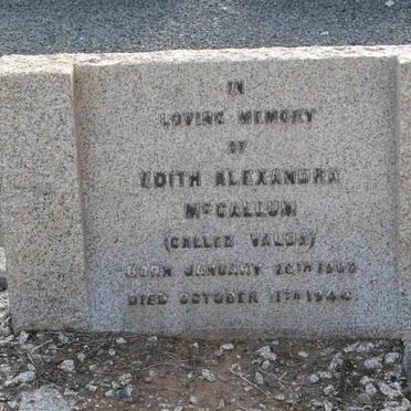 McCALLUM Edith Alexandra 1908-1944