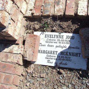 McKNIGHT Margaret 1929-1992 :: JOOD Evelynne 1926-1997