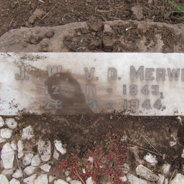 MERWE J.W., van 1943-1944