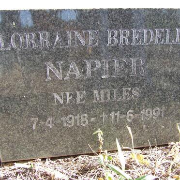 NAPIER Lorraine Bredell nee MILES 1918-1991