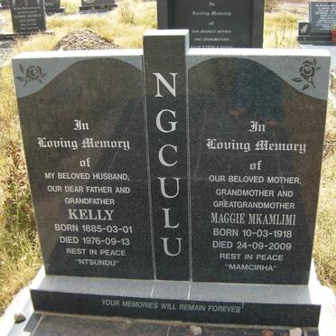 NGCULU Kelly 1885-1976 &amp; Maggie Mkamlimi 1918-2009