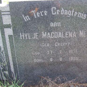 NEL Hylje Magdalena GREEFF 1871-1958