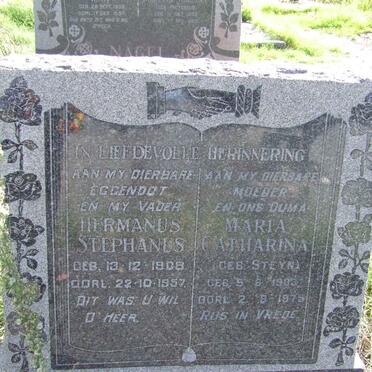 NELL Hermanus Stephanus 1908-1957 &amp; Maria Catharina STEYN 1903-1975