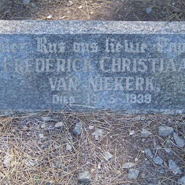 NIEKERK Frederick Christiaan, van -1939