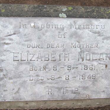 NOLAN Elizabeth 1861-1949