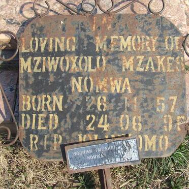 NOMWA Mziwoxolo Mzakes 1957-1995