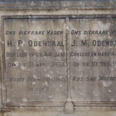 ODENDAAL H.P. -1934 &amp; J.M. -1935