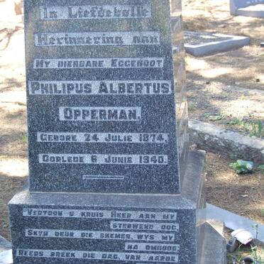 OPPERMAN Philipus Albertus 1874-1940