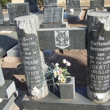 PUTTER Gert J. 1940-2005 :: PUTTER Gerhard Deon 1966-1984