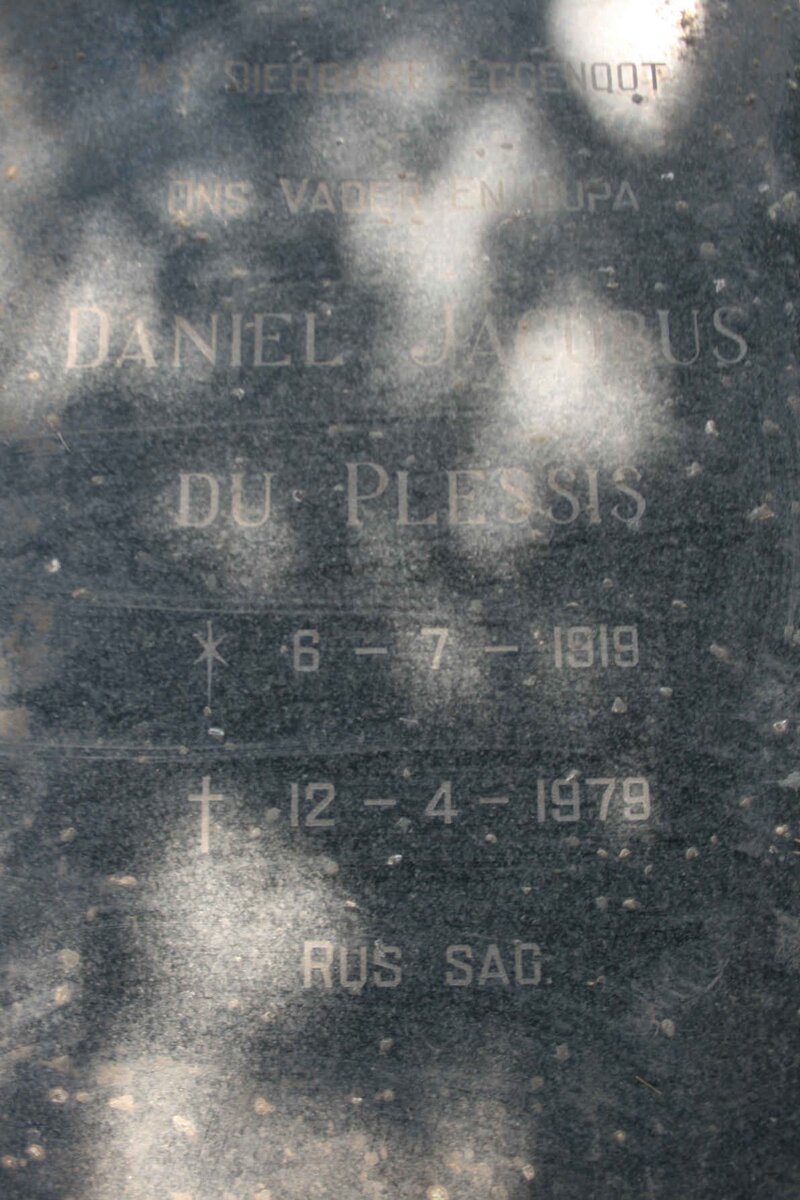 PLESSIS Daniel Jacobus, du 1919-1979