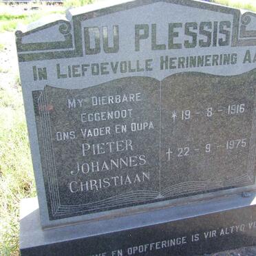 PLESSIS Pieter Johannes Christiaan, du 1916-1975