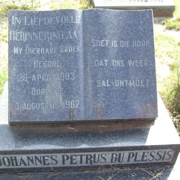 PLESSIS Johannes Petrus, du 1903-1962