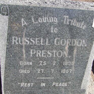PRESTON Russell Gordon 1903-1957