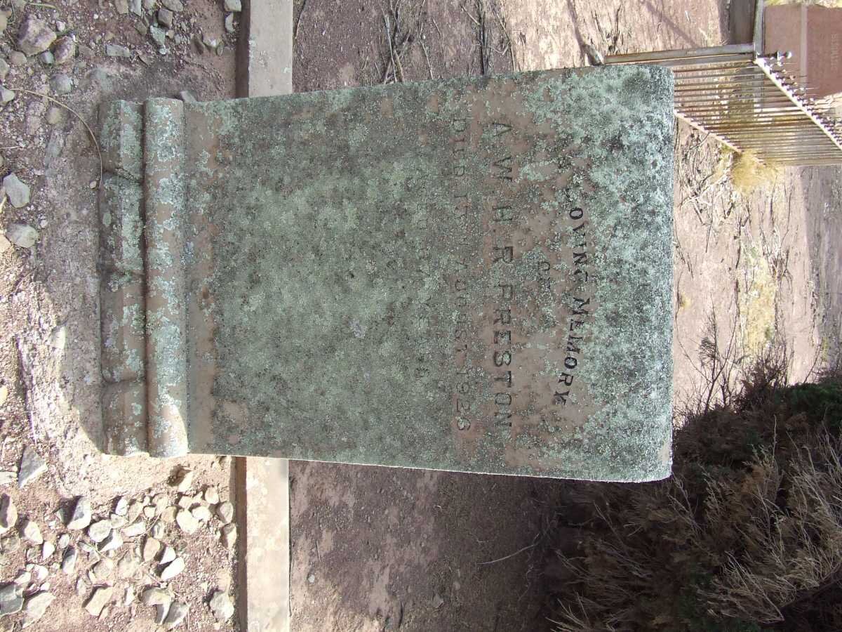 PRESTON A.W.H.R. -1926