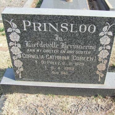 PRINSLOO Cornelia Catharina nee DU PREEZ 1929-1993