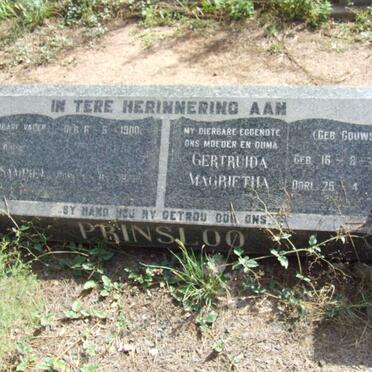 PRINSLOO P.J. 1900-1976 &amp; Gertruida Magrietha GOUWS 1902-1955