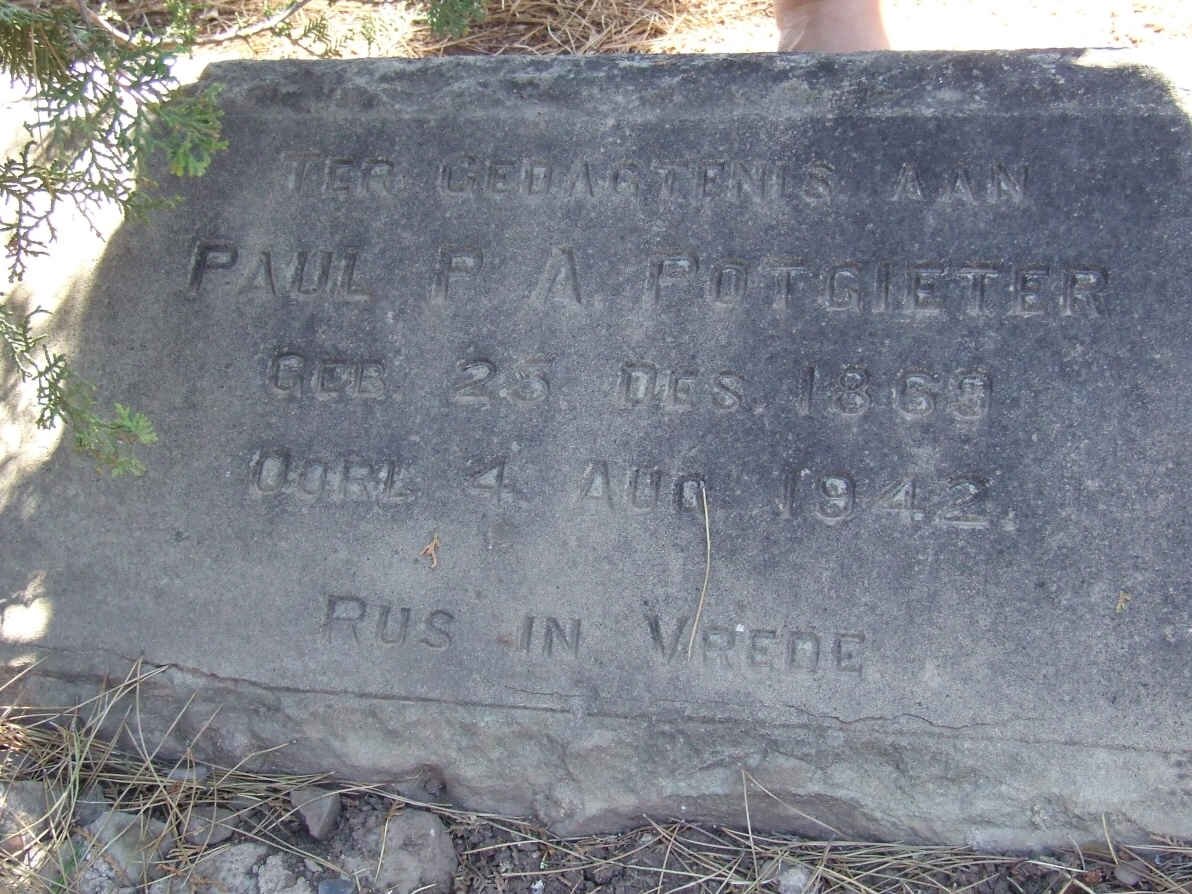 POTGIETER Paul P.A. 1860-1942