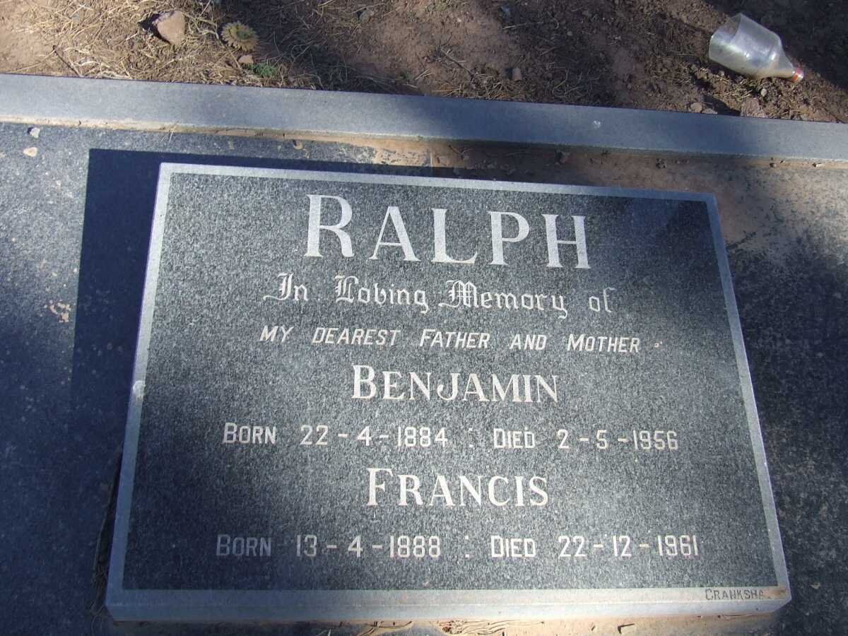 RALPH Benjamin 1884-1956 &amp; Francis 1888-1961