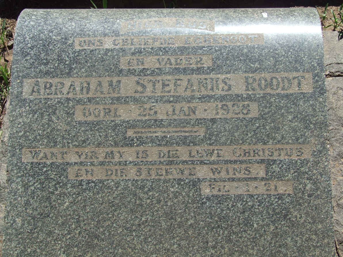 ROODT Abraham Stefanus -1928