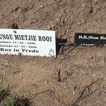 ROOI D.H. 1931-1997 &amp; Nobelungu Mietjie 1936-2008