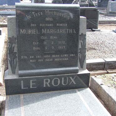 ROUX Muriel Margaretha, le nee BEHR 1892-1957