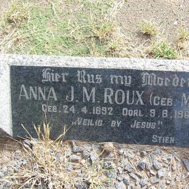 ROUX Anna J.M. nee MINNIE 1892-1961