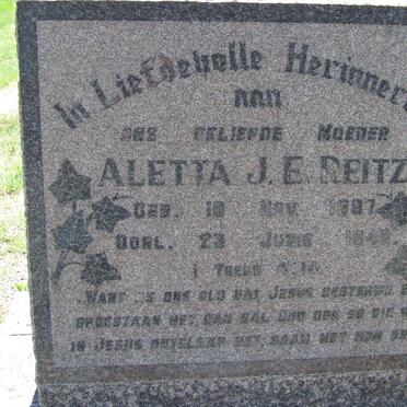 REITZ Aletta J.E. 1887-1949