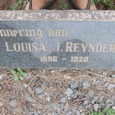 REYNDERS Louisa J. 1896-1920