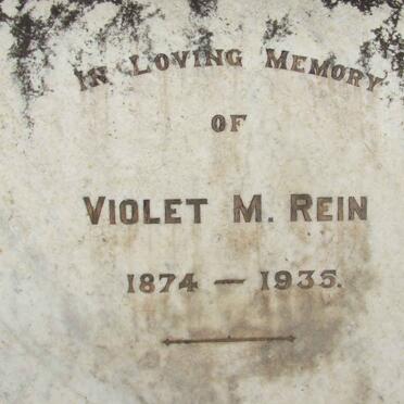 REIN Johannes F.C. 1865-1931 &amp; Violet M. 1874-1935