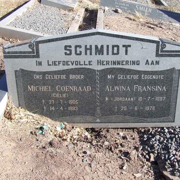 SCHMIDT Michiel Coenraad 1905-1983 &amp; Alwina Fransina JORDAAN 1897-1978