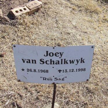 SCHALKWYK Joey, van 1968-1998