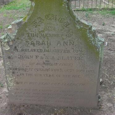 SLATER Sarah Ann 1854-1872