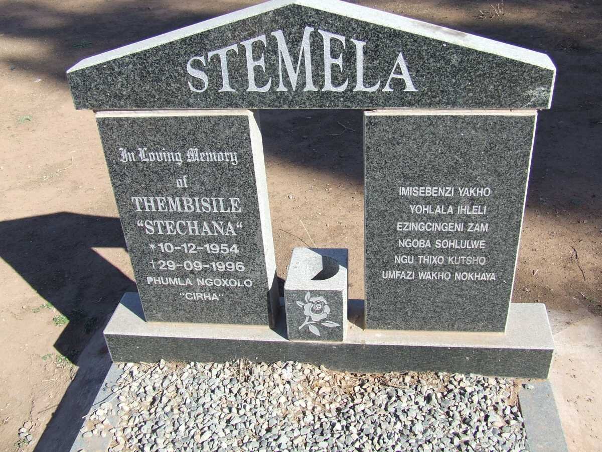 STEMELA Thembisile 1954-1996