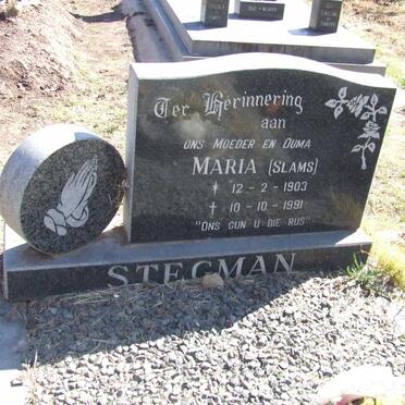 STEGMAN Maria nee SLAMS 1903-1991