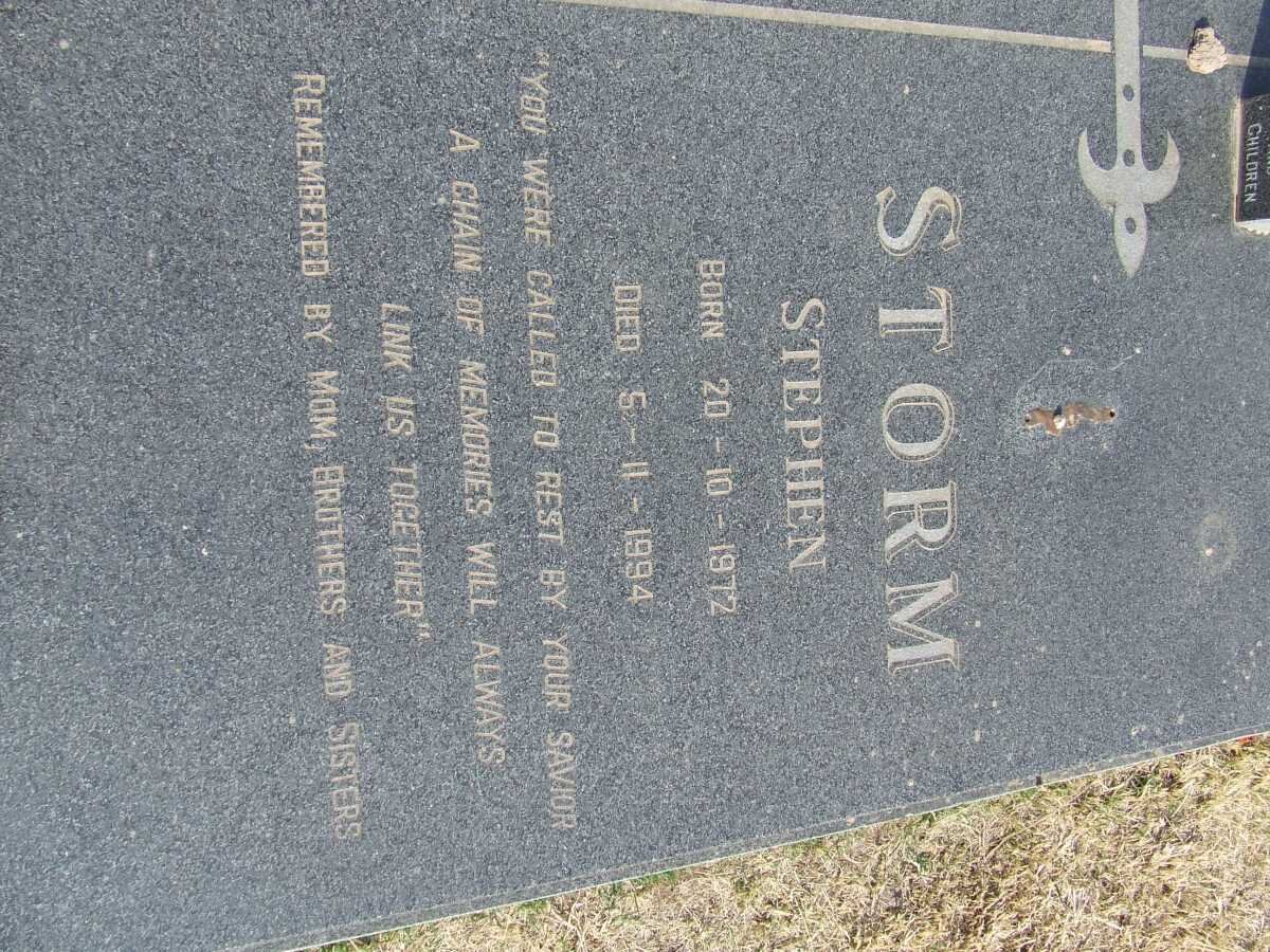 STORM Stephen 1972-1994