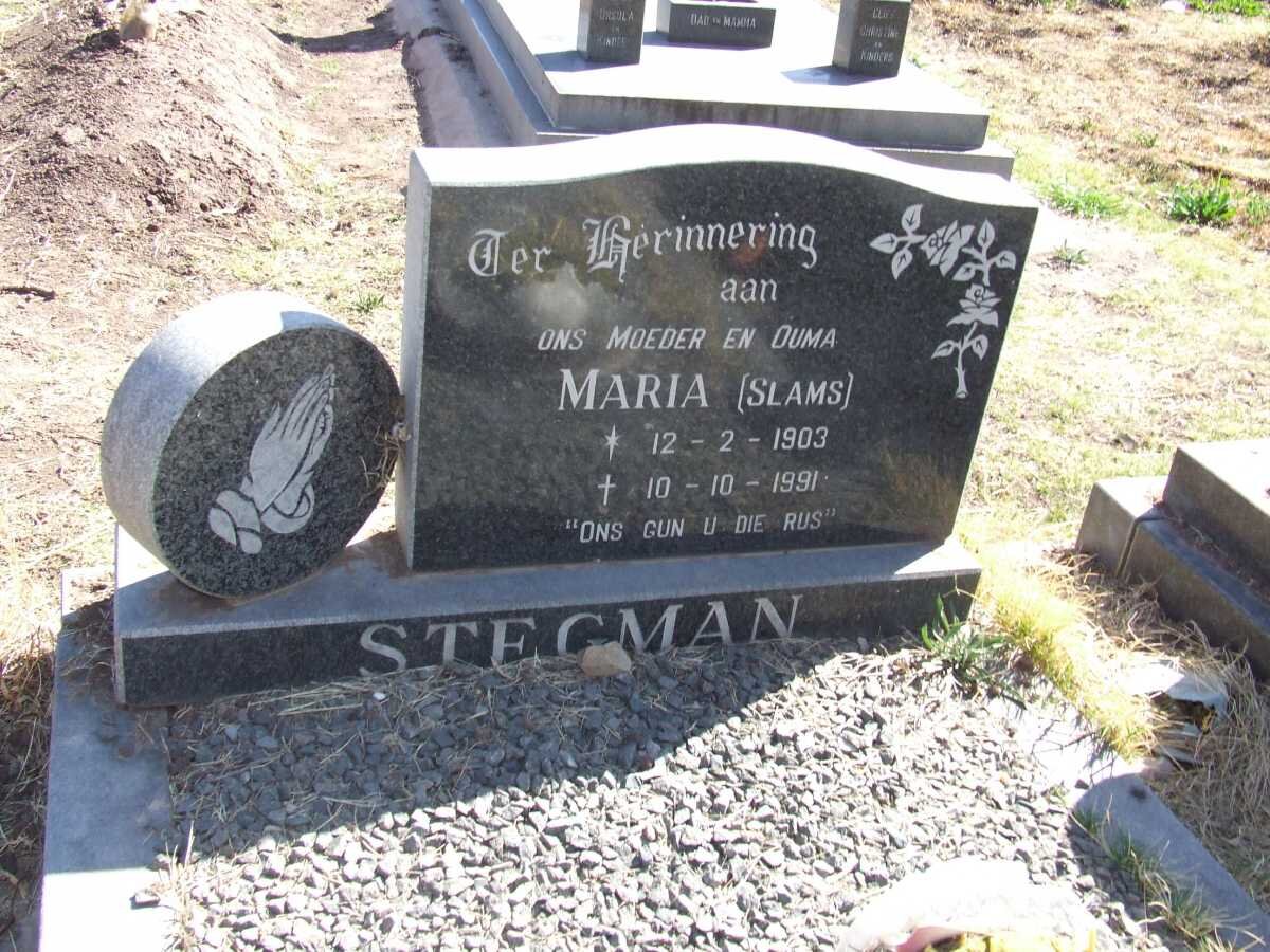 STEGMAN Maria nee SLAMS 1903-1991