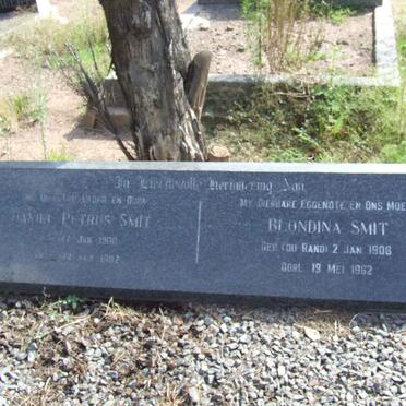 SMIT Daniel Petrus 1906-1982 &amp; Blondina DU RAND 1908-1962