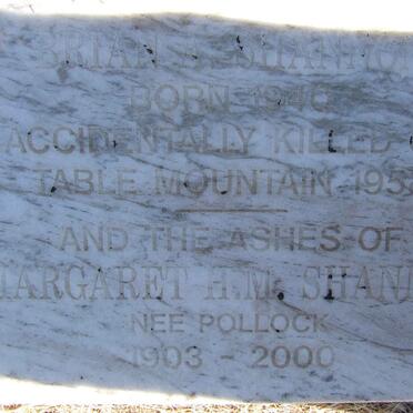 SHANNON Brian 1940-1958 :: SHANNON Margaret H.M. nee POLLOCK 1903-2000