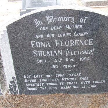 SHUMAN William Kenneth -1952 &amp; Edna Florence FLETCHER -1994